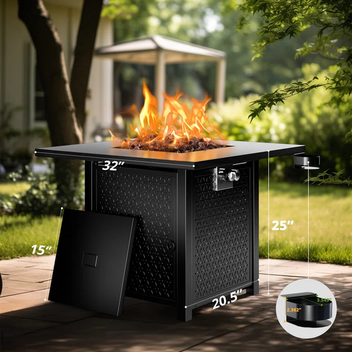 Fire Pits Outdoor Gas Fire Pit, 50,000 BTU Steel Fire Table
