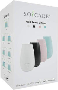 Car Diffuser (2Nd Generation), Small Portable Car Essential Oil Diffuser with Built-In USB Cable, Mini Aromatherapy Air Scent Humidifier Diffuser for Travel/Office/Home (Elegant Black)