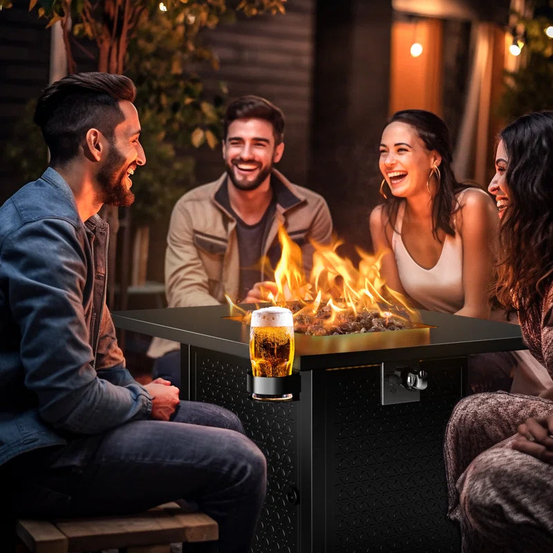 Fire Pits Outdoor Gas Fire Pit, 50,000 BTU Steel Fire Table
