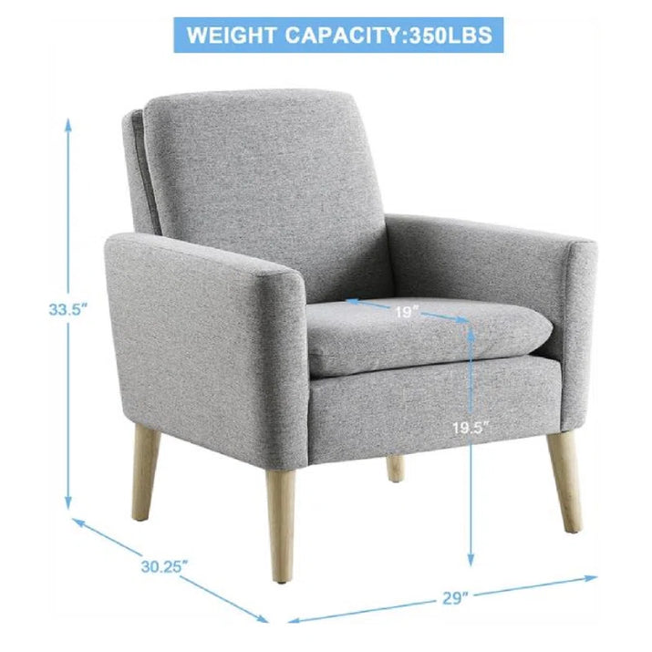 Cristyle 29'' Wide Upholstered Linen Arm Accent Chair