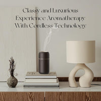 Premium Cordless Essential Oil Diffuser (Space Grey) |  Chic Aluminum Alloy Luxury Diffuser Humidifier | 65Ml Capacity, 3 Lighting Modes, Rechargeable, Battery Powered, Portable