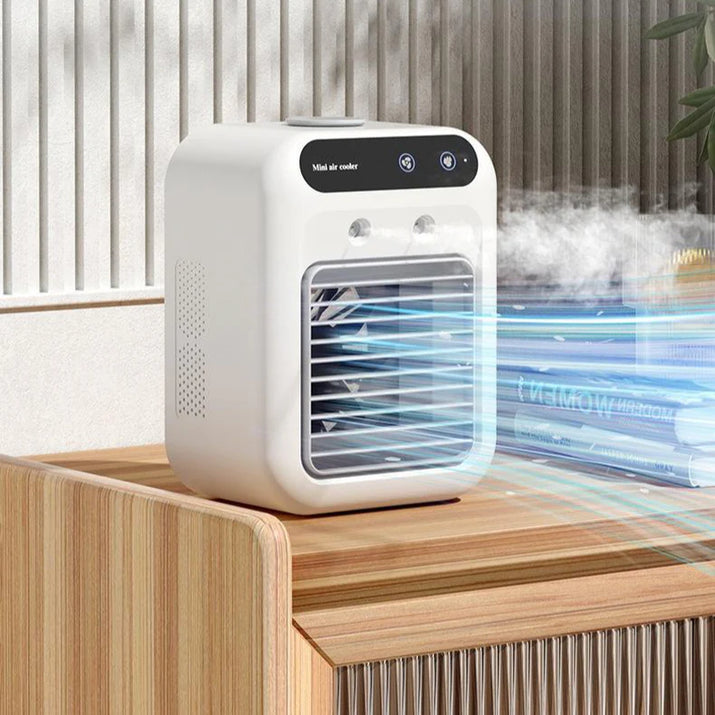 “Portable 3-In-1 Air Cooler Fan – Mini AC for Room, Office & Car | Fast Cooling + Humidifier | Ships from USA 🇺🇸 | Tiktok & Amazon Hot Seller!”