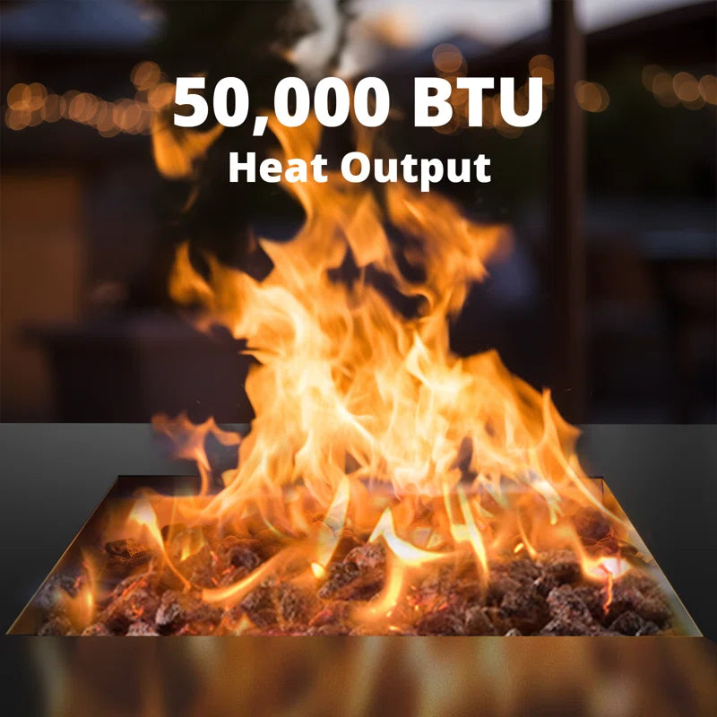 Fire Pits Outdoor Gas Fire Pit, 50,000 BTU Steel Fire Table